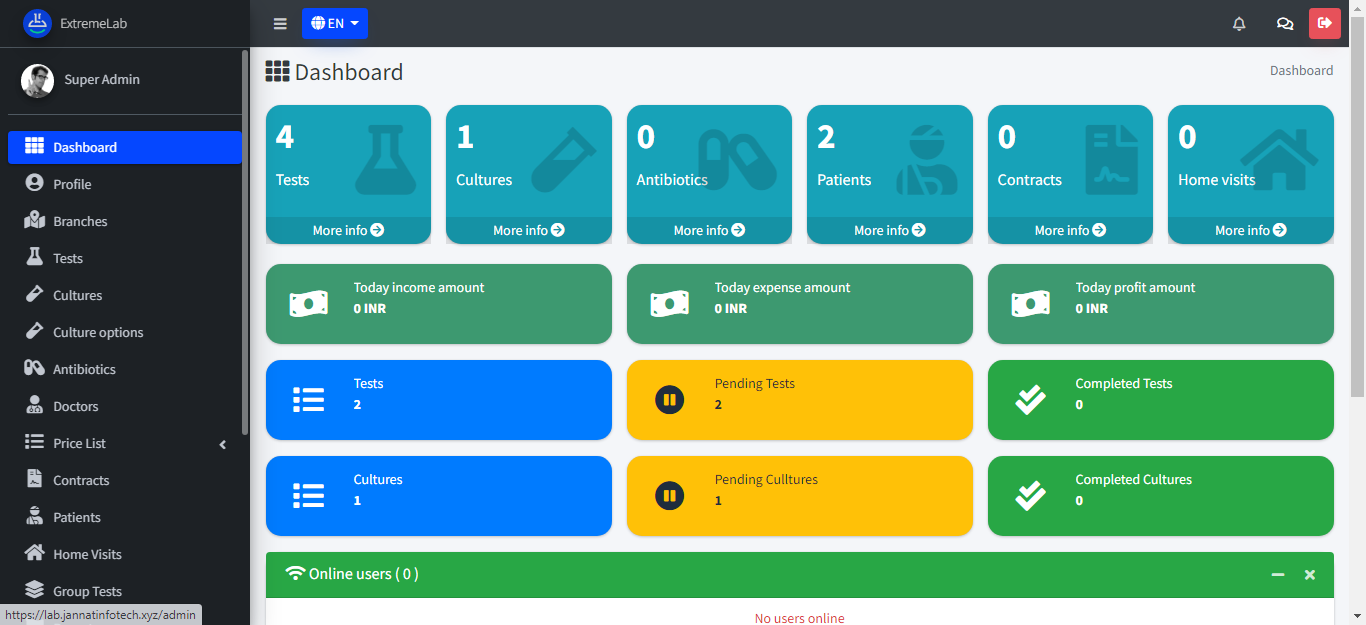 Extreme Laboratory Management System AJANNAT INFOTECH PVT LTD